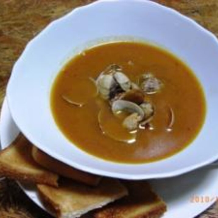 スープ　ド　ポワソン　(魚のアラで作るスープ）